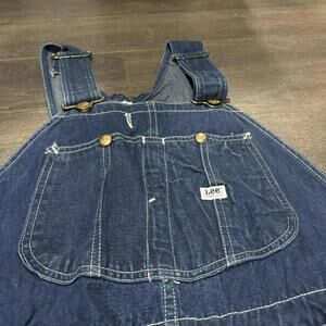 vintage made in USA union Lee jelt denim sanforized overalls